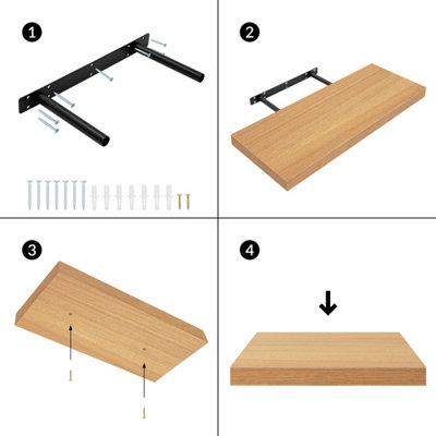 Anika Oak Effect 60cm Floating Shelf