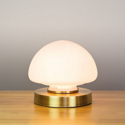 Anika Opal Dome Table Lamp in Brass