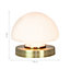 Anika Opal Dome Table Lamp in Brass