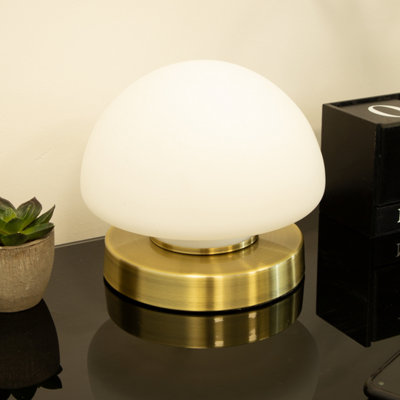 Anika Opal Dome Table Lamp in Brass - 4