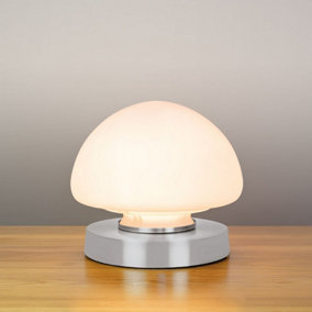 Anika Opal Dome Table Lamp in Chrome