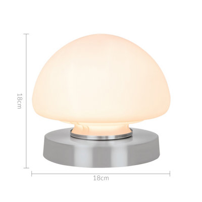 Anika Opal Dome Table Lamp in Chrome