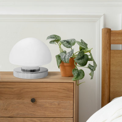 Anika Opal Dome Table Lamp in Chrome - 7