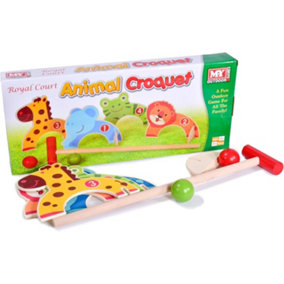 Animal Croquet Game - kids garden toys Outdoor Indoor Play Family Garden Game Early Educational Game