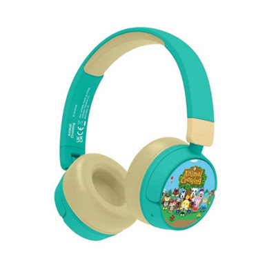 Animal Crossing Childrens Kids Character Wireless Headphones Teal