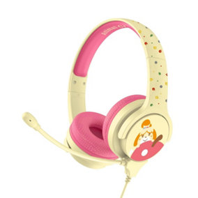Animal Crossing Childrens/Kids Isabelle Interactive Headphones Pink/Cream (One Size)