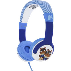 Animal Crossing Childrens/Kids Timmy & Tommy On-Ear Headphones Blue/White (One Size)