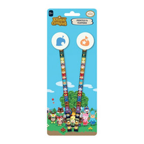 Animal Crossing Pencil With Eraser (Pack of 2) Multicoloured (One Size)