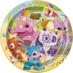 Animal Jam Cartoon Character Disposable Plates (Pack of 8) Multicoloured (One Size)