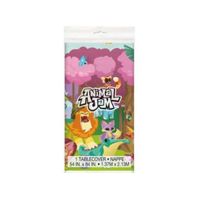Animal Jam Plastic Party Table Cover Multicoloured (One Size)