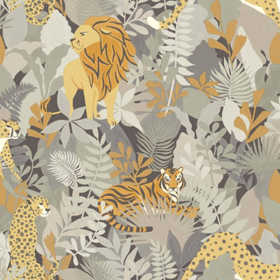 Animal Kingdom Neutral Children's Wallpaper