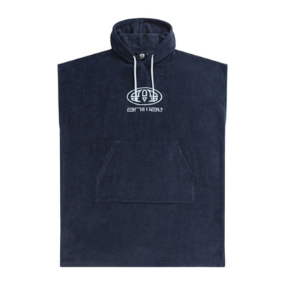 Animal Mens Jacob Towelling Organic Poncho Dark Blue (One Size) Price Comparisons | Compare The Build