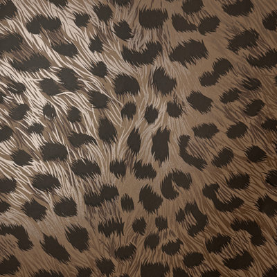 Animal Print Wallpaper Brown Black Fur Effect Leopard Spots Modern ...