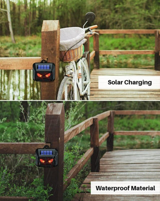 Animal Repeller Solar Powered Predator Eye Nighttime Animal Deterrent ...