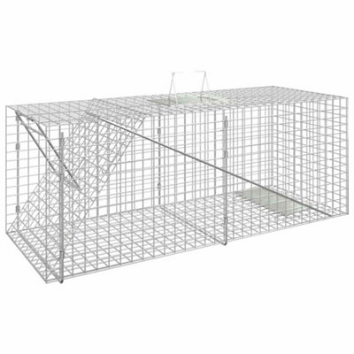 Animal Trap Cage 64.5x25x26.5 cm Galvanised Iron