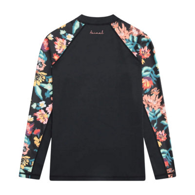 Animal Womens/Ladies Lillie Floral UPF 50+ Raglan Rash Guard ...