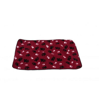 Animate Paw Print Dog Blanket Red/Black (1cm x 29cm x 24cm) Price Comparisons | Compare The Build