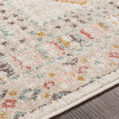 Ankara-Vintage Pink Grey Traditional Boho Living Dining Bedroom Rug 120 ...