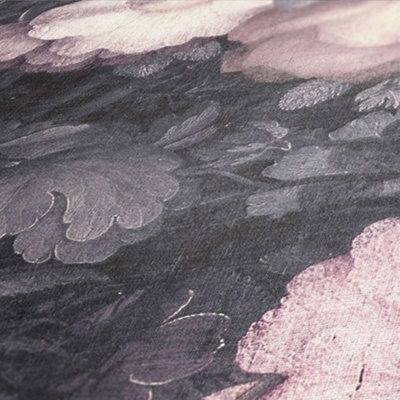 Anke & Daan Amsterdam Linen Floral Wallpaper Pink AS Creation 36921-2