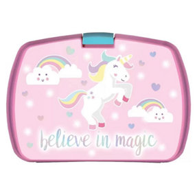 Anker Believe In Magic Unicorn Lunch Box Pink (One Size)