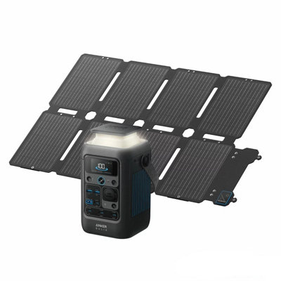 Anker C300X Portable Power Station with 100W Foldable Solar Panel