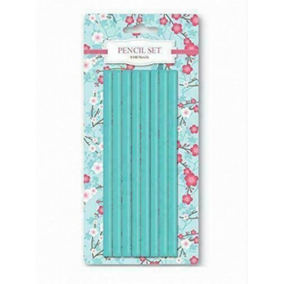 Anker Cherry Blossom HB Pencil Set (Pack of 8) Blue (One Size)