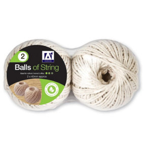 Anker Cotton Ball Of String (Pack of 2) White (One Size)