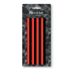 Anker Plain HB Pencil (Pack of 8) Red (One Size)