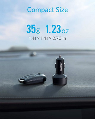 Anker PowerDrive Car Charger Black & Grey Fast and Efficient A2721GF1 - 7