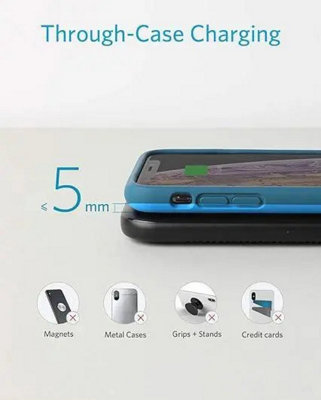Anker Powerwave Base Pad Wireless Charger Fast Charge Qi Universal Charger 10W LED Indicator Wireless Charging Black A2505K11 - 5