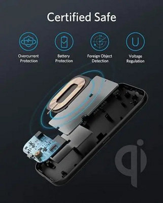 Anker Powerwave Base Pad Wireless Charger Fast Charge Qi Universal Charger 10W LED Indicator Wireless Charging Black A2505K11 - 6