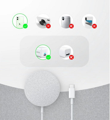 Anker PowerWave Select Plus 7.5W Magnetic Wireless Charger Silver A2566G41