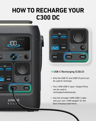 ANKER SOLIX C300X DC PORTABLE POWER STATION