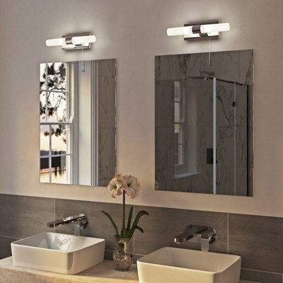 ANNA - CGC Chrome Over Mirror Wall Light With Pull Cord