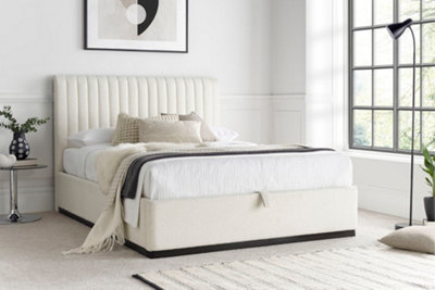 Anna Ottoman Cream Boucle King Bed Frame Only