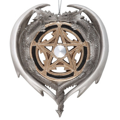 Anne Stokes Dragon Magic Hanging Ornament Silver/Bronze (One Size) - 3