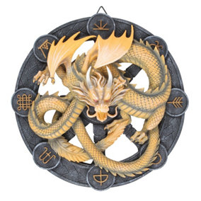 Anne Stokes Imbolc Resin Dragon Plaque Light Yellow/Grey (One Size)