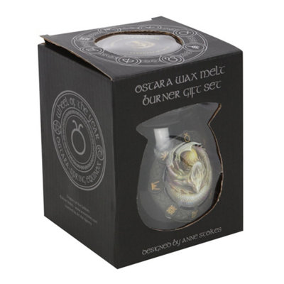 Anne Stokes Ostara Wax Melt Burner Set Black/White/Gold (One Size)