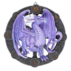 Anne Stokes Samhain Resin Dragon Plaque Purple/Grey (One Size)