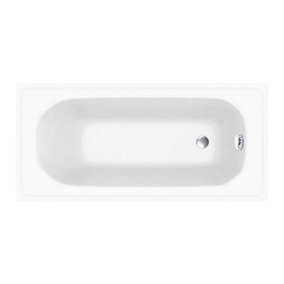 Anne White Super-Strong Acrylic Single Ended Straight Bath (L)1480mm (W)685mm