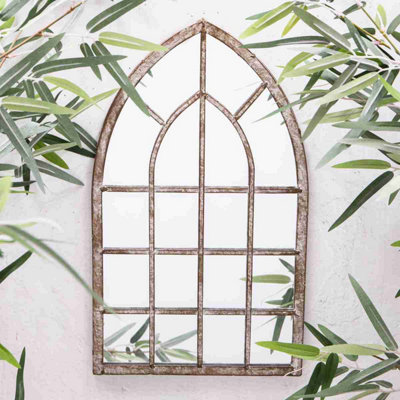 Annibells Arched Metal Gothic Garden Mirror (13128)