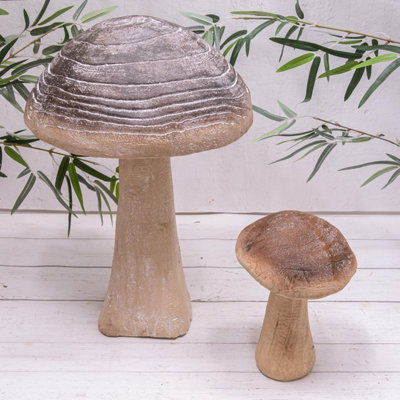 Annibells Large Mushroom Toadstool Garden Ornament (16945 ) - Set of 2