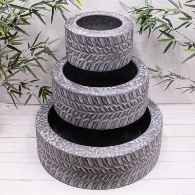 Annibells Metal Tyre Wheel Garden Flower Pots Garden Planters (16882 ...