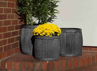 Annibells Ribbed Vintage Metal Garden Dolly Tubs LO (4803) - Small