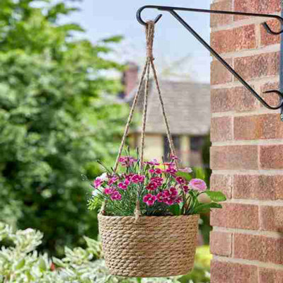 Annibells Woven Jute Lined Indoor Outdoor Hanging Basket (12938)