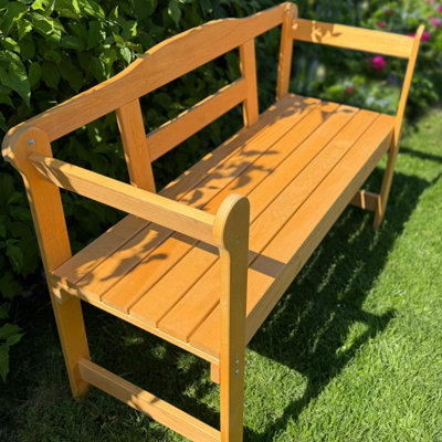 Annie Treated Pine Wood Garden Bench 2-Seater Outdoor Seating