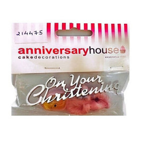 Anniversary House Doll Christening Cake Topper Pink (One Size)