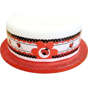 Anniversary House Ladybird Cake Decoration White/Red/Black (One Size)