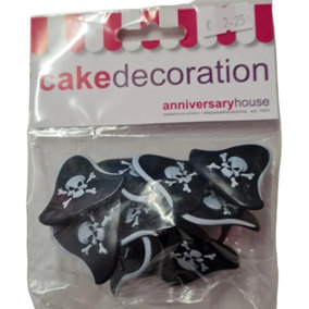Anniversary House Skull And Crossbones Cake Topper Black/Grey (One Size)