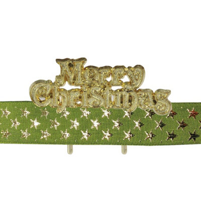 Anniversary House Stars Christmas Cake Topper Set Green/Gold (One Size)